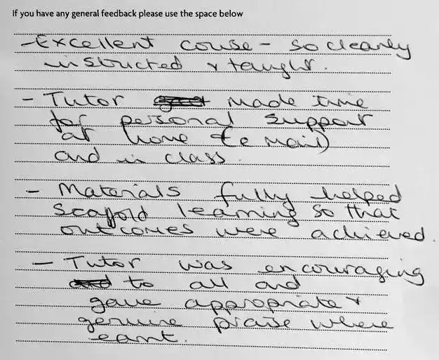 Photoshop Lessons Student Feedback and Testimonial