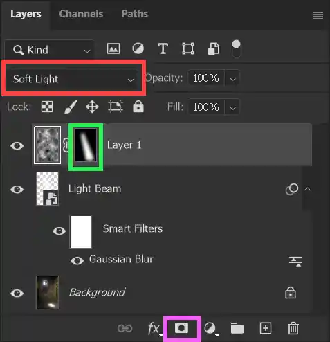 photoshop tutorial to create light beam