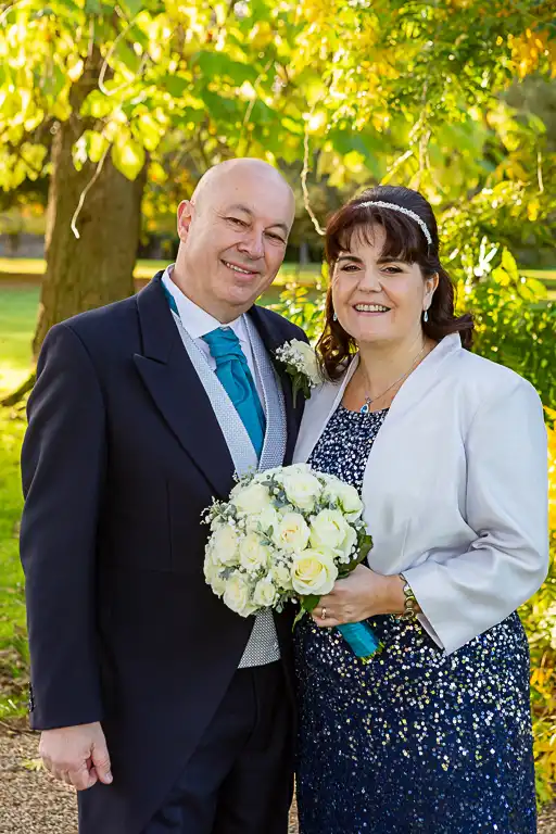 Wedding photography at Fanhams Hall in late October, Ware