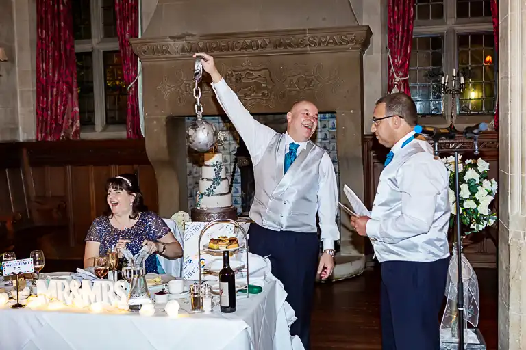 Wedding photography at Fanhams Hall in late October, Ware