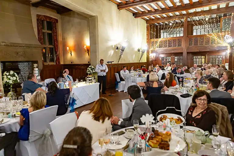 Wedding photography at Fanhams Hall in late October, Ware