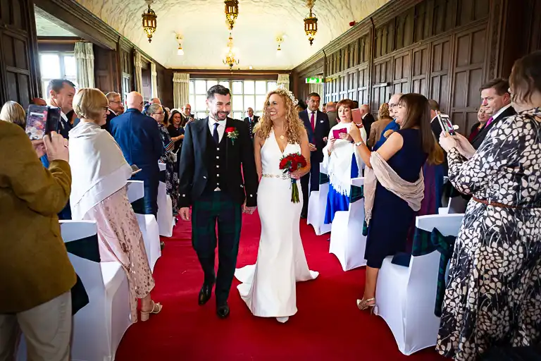 Wedding photography at Fanhams Hall in October, Ware
