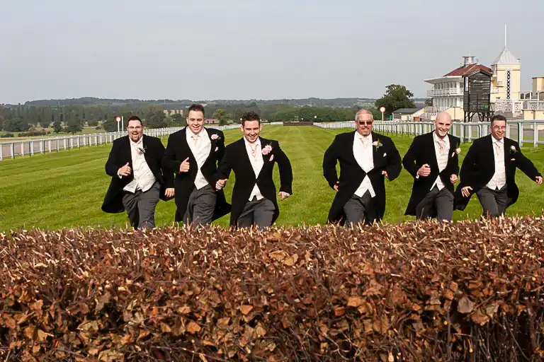 Wedding photography at Towcester Racecourse