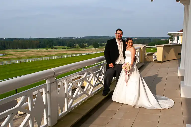 Wedding photography at Towcester Racecourse