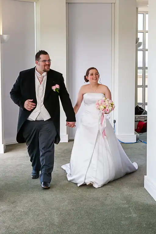 Wedding photography at Towcester Racecourse